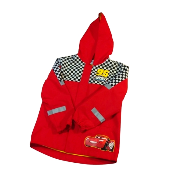 Disney Other - 🎅 Disney | Boy's Lightning McQueen rain jacket size 7/8 red/wht/blk